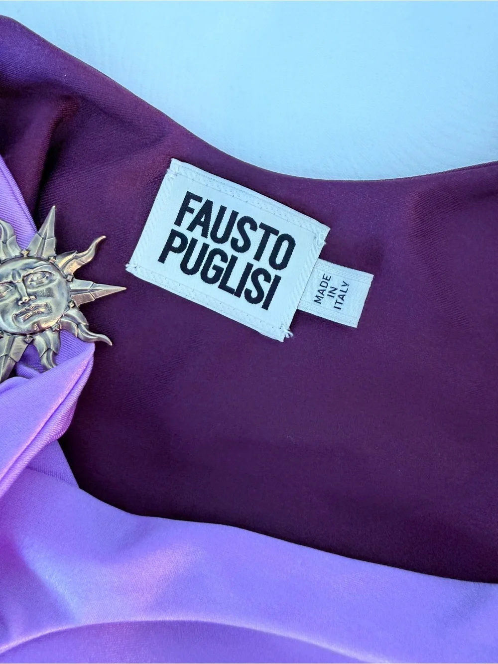 Women’s Purple One-Piece Swimsuit with Dark Trim (IT 38) - Picture 3 of 5